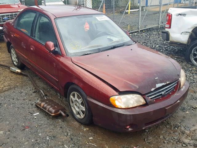 KNAFB121125118710 - 2002 KIA SPECTRA BA RED photo 1