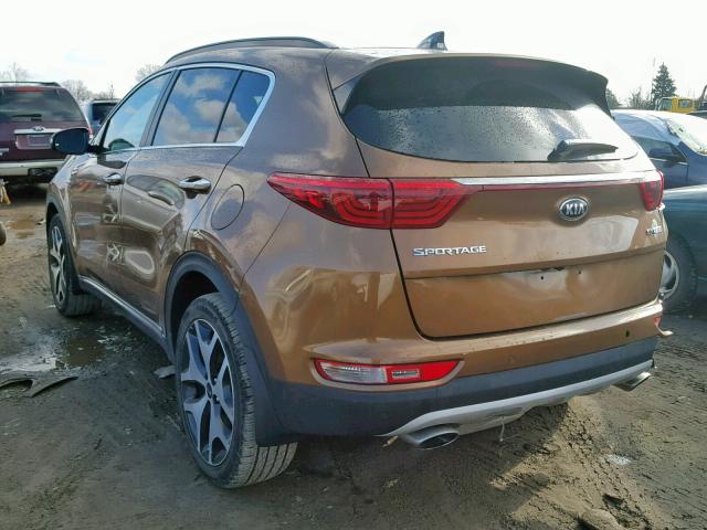 KNDPRCA62J7355124 - 2018 KIA SPORTAGE S BROWN photo 3