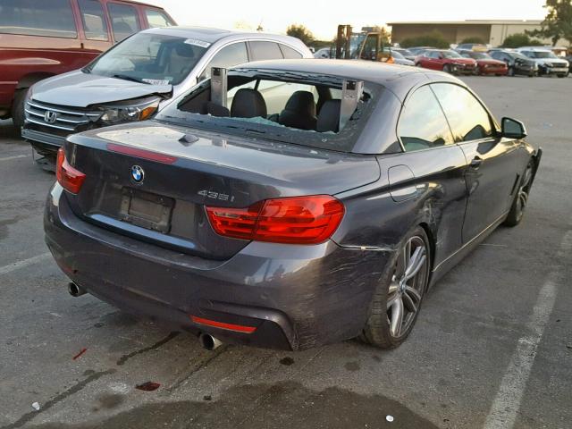 WBA3T3C5XEJ876618 - 2014 BMW 435 I GRAY photo 4