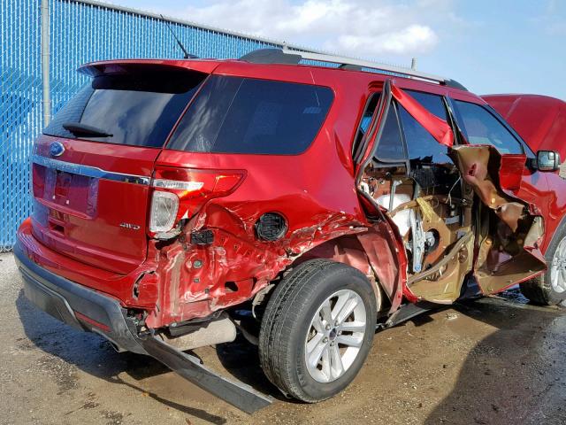 1FMHK8D88BGA57502 - 2011 FORD EXPLORER X RED photo 10