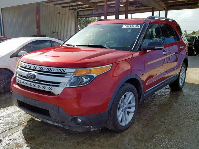 1FMHK8D88BGA57502 - 2011 FORD EXPLORER X RED photo 2