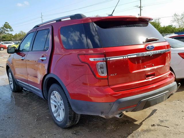 1FMHK8D88BGA57502 - 2011 FORD EXPLORER X RED photo 3