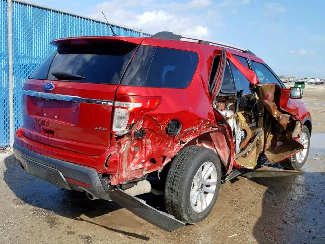 1FMHK8D88BGA57502 - 2011 FORD EXPLORER X RED photo 4