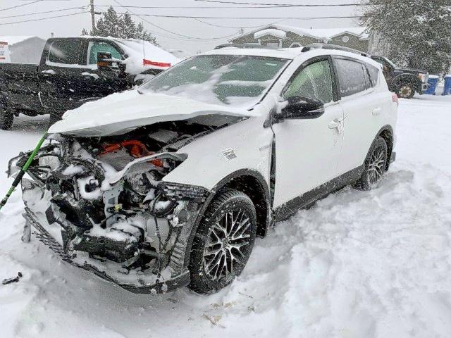 JTMJJREV7JD222779 - 2018 TOYOTA RAV4 HV SE WHITE photo 2