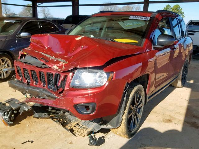 1C4NJCBA8ED772885 - 2014 JEEP COMPASS SP RED photo 2