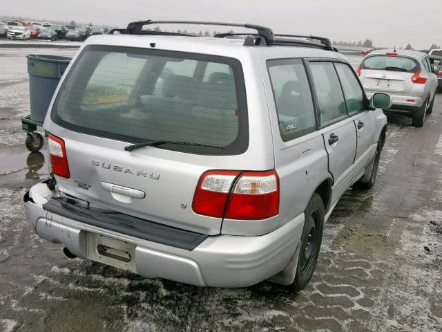 JF1SF65642G741307 - 2002 SUBARU FORESTER S ვერცხლისფერი ფოტო 4