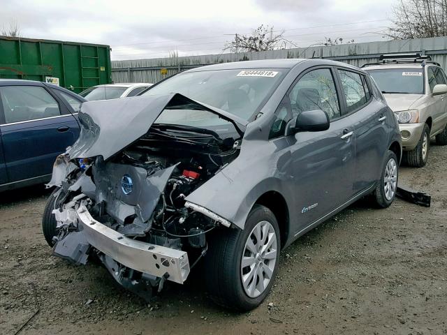 1N4BZ0CP1HC307197 - 2017 NISSAN LEAF S GRAY photo 2