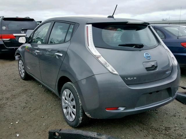 1N4BZ0CP1HC307197 - 2017 NISSAN LEAF S GRAY photo 3