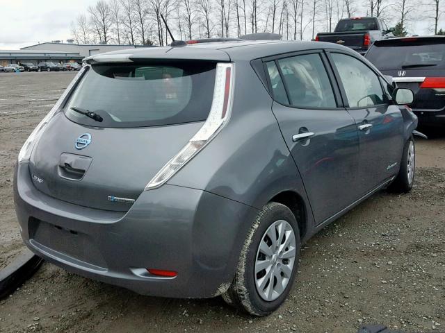 1N4BZ0CP1HC307197 - 2017 NISSAN LEAF S GRAY photo 4