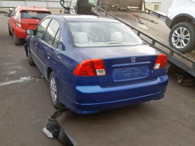 2HGES16344H611790 - 2004 HONDA CIVIC DX V BLUE photo 3