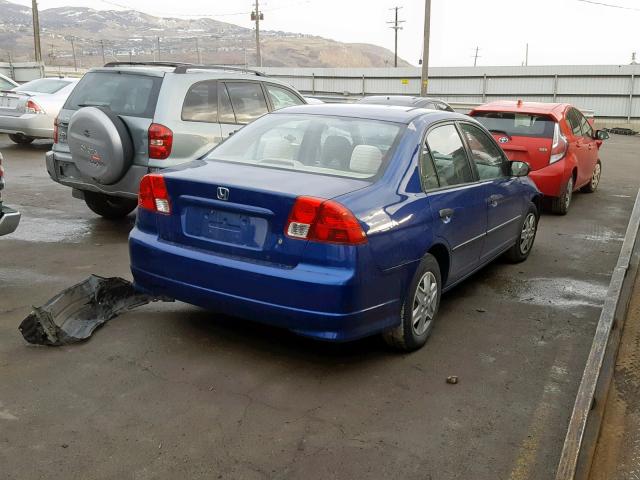 2HGES16344H611790 - 2004 HONDA CIVIC DX V BLUE photo 4