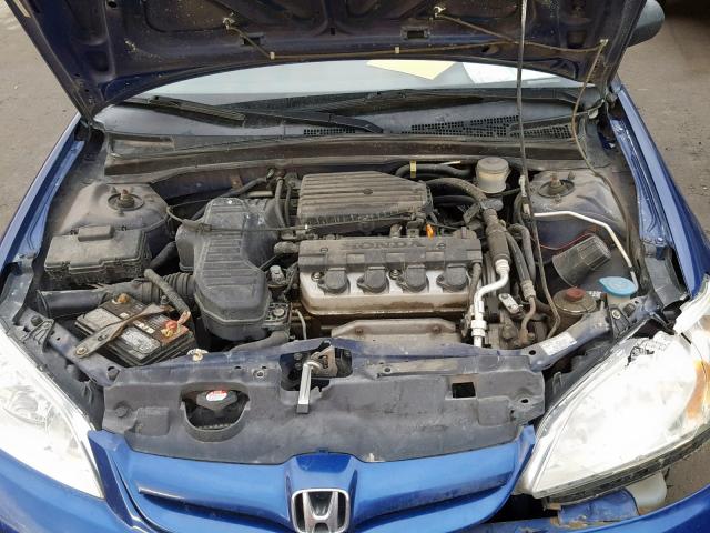 2HGES16344H611790 - 2004 HONDA CIVIC DX V BLUE photo 7