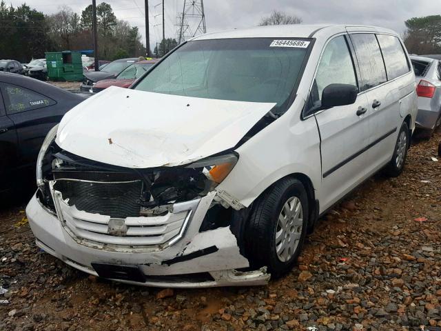 5FNRL38228B052510 - 2008 HONDA ODYSSEY LX WHITE photo 2