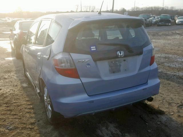 JHMGE87409S071576 - 2009 HONDA FIT SPORT BLUE photo 3