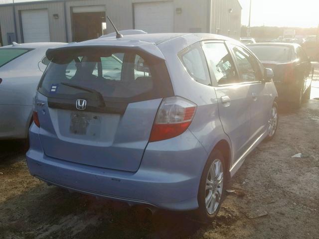 JHMGE87409S071576 - 2009 HONDA FIT SPORT BLUE photo 4