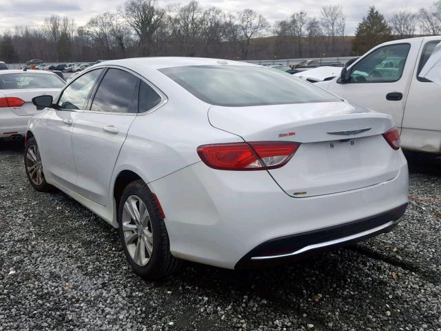 1C3CCCAB1FN591221 - 2015 CHRYSLER 200 LIMITE WHITE photo 3