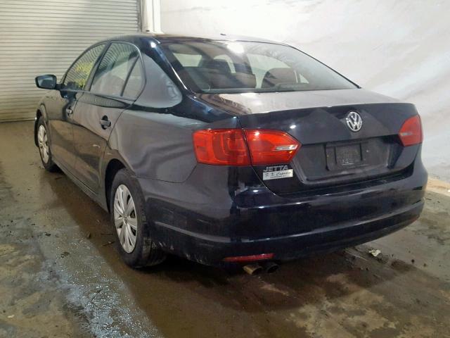 3VW1K7AJ9CM321189 - 2012 VOLKSWAGEN JETTA BASE 黑色 照片 3