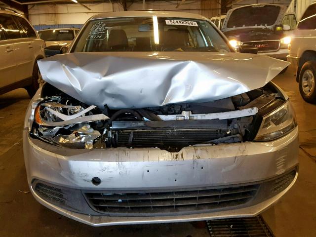 3VW1K7AJ9EM310809 - 2014 VOLKSWAGEN JETTA BASE SILVER photo 7