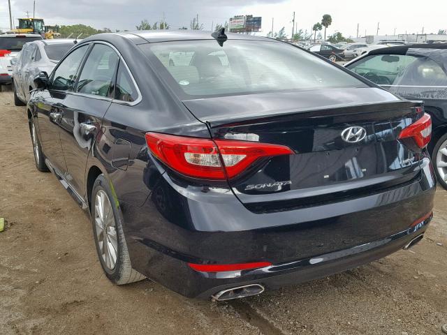 5NPE34AF6FH249955 - 2015 HYUNDAI SONATA SPO BLACK photo 3