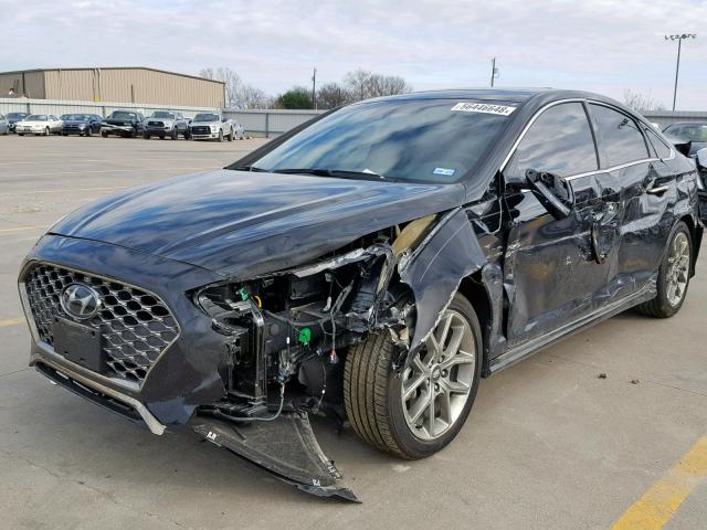 5NPE34AB3JH673065 - 2018 HYUNDAI SONATA SPO BLACK photo 2