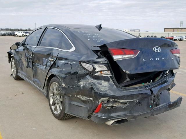 5NPE34AB3JH673065 - 2018 HYUNDAI SONATA SPO BLACK photo 3