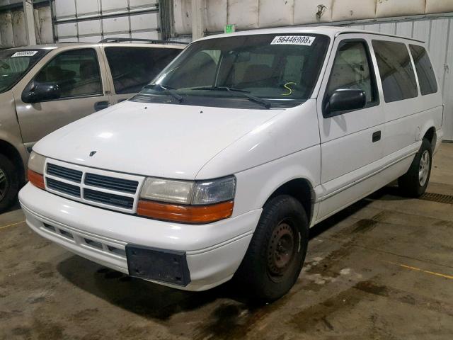 2B4GH2533SR392435 - 1995 DODGE CARAVAN WHITE photo 2