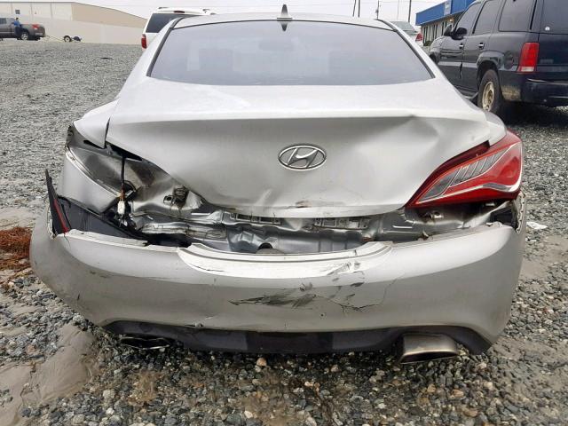 KMHHT6KD0DU089527 - 2013 HYUNDAI GENESIS CO SILVER photo 9