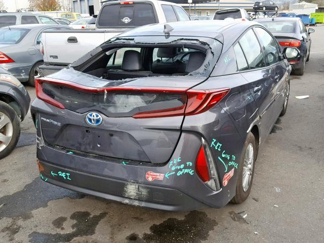 JTDKARFPXJ3082902 - 2018 TOYOTA PRIUS PRIM CHARCOAL photo 4