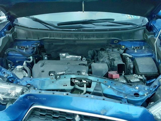 4A4AP3AW3FE054093 - 2015 MITSUBISHI OUTLANDER BLUE photo 7