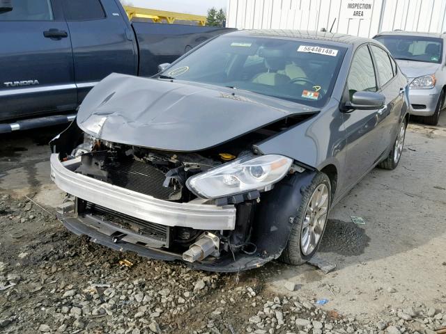 1C3CDFCH6DD710688 - 2013 DODGE DART LIMIT GRAY photo 2