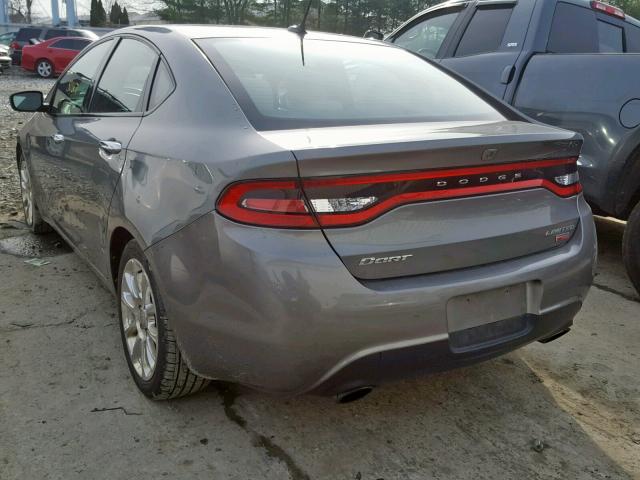 1C3CDFCH6DD710688 - 2013 DODGE DART LIMIT GRAY photo 3