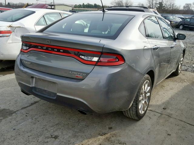 1C3CDFCH6DD710688 - 2013 DODGE DART LIMIT GRAY photo 4