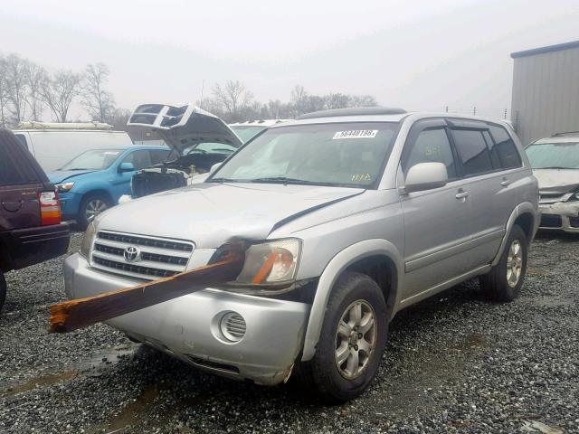 JTEHF21A920060247 - 2002 TOYOTA HIGHLANDER SILVER photo 2