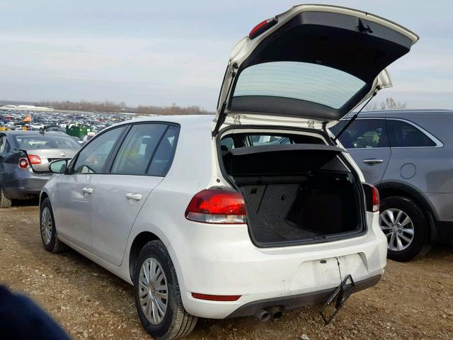 WVWDB7AJ0CW040513 - 2012 VOLKSWAGEN GOLF 白色 照片 3