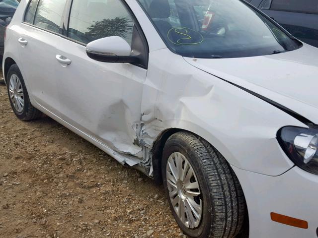 WVWDB7AJ0CW040513 - 2012 VOLKSWAGEN GOLF 白色 照片 9