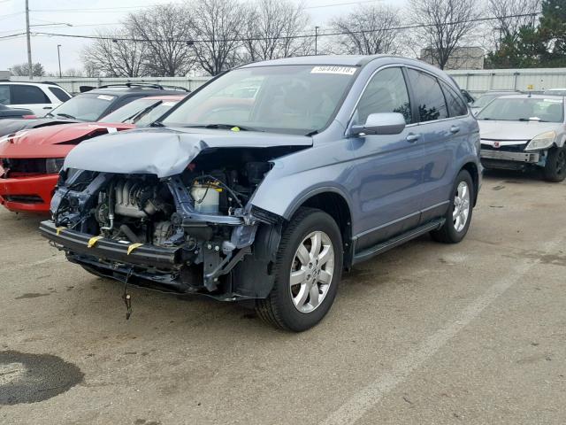 JHLRE38777C082249 - 2007 HONDA CR-V EXL BLUE photo 2