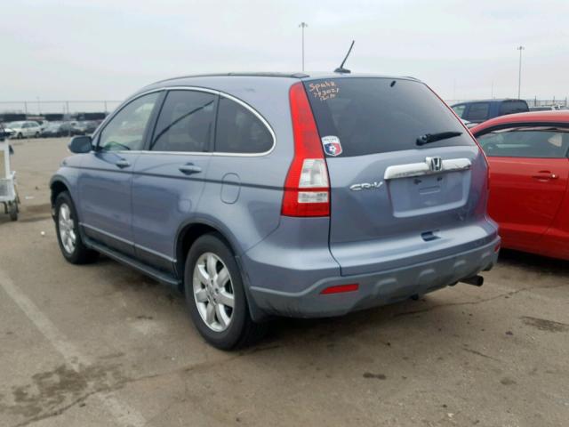 JHLRE38777C082249 - 2007 HONDA CR-V EXL BLUE photo 3