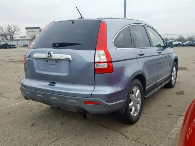 JHLRE38777C082249 - 2007 HONDA CR-V EXL BLUE photo 4