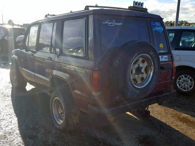 JACCH58E4J7918070 - 1988 ISUZU TROOPER II BURGUNDY photo 3