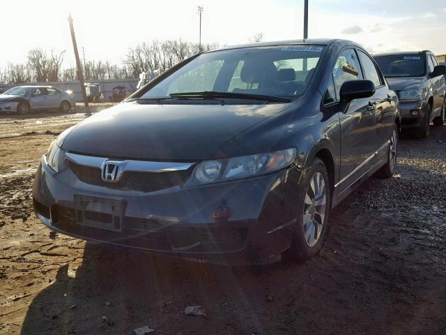 2HGFA16959H316233 - 2009 HONDA CIVIC EXL BLACK photo 2