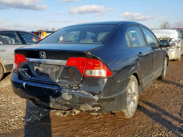 2HGFA16959H316233 - 2009 HONDA CIVIC EXL BLACK photo 4