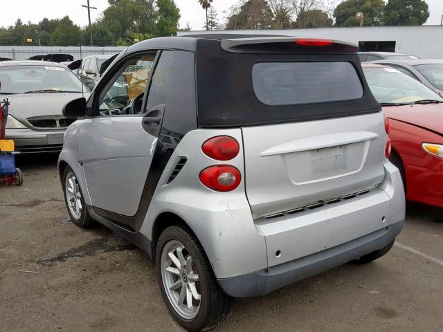 WMEEK31X18K202134 - 2008 SMART FORTWO PAS 银色 照片 3