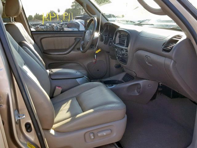 5TDZT38A37S298970 - 2007 TOYOTA SEQUOIA LI GOLD photo 5