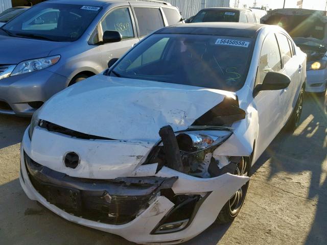 JM1BL1S63A1321520 - 2010 MAZDA 3 S WHITE photo 2