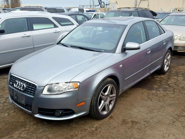 WAUDF78E98A044168 - 2008 AUDI A4 2.0T QU GRAY photo 2