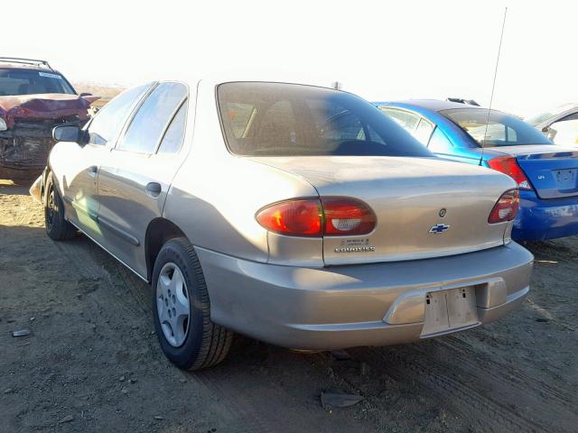 1G1JC524927104451 - 2002 CHEVROLET CAVALIER B TAN photo 3