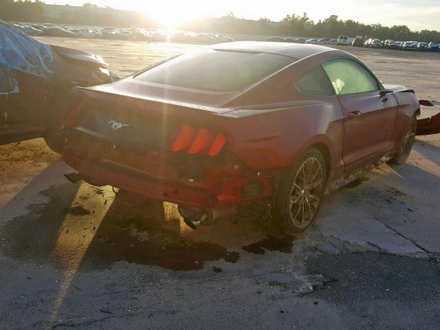 1FA6P8TH7F5425951 - 2015 FORD MUSTANG RED photo 4