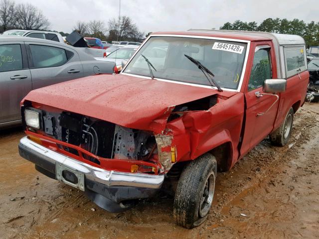 1FTBR10T0HUA42235 - 1987 FORD RANGER RED photo 2