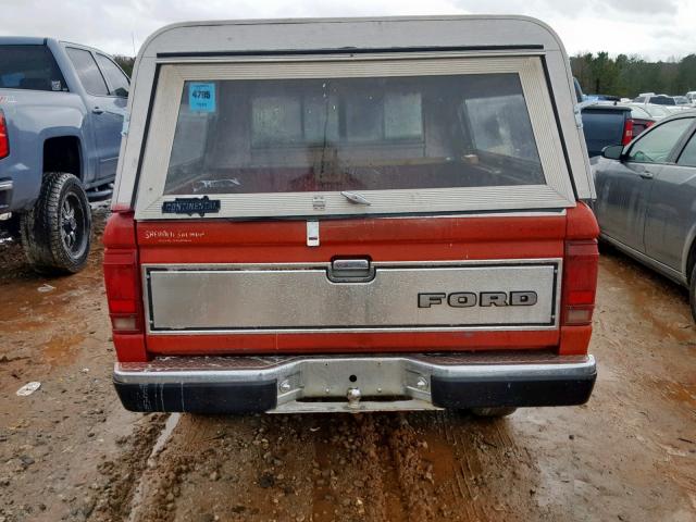 1FTBR10T0HUA42235 - 1987 FORD RANGER RED photo 6