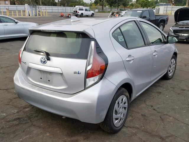 JTDKDTB34G1118434 - 2016 TOYOTA PRIUS C SILVER photo 4